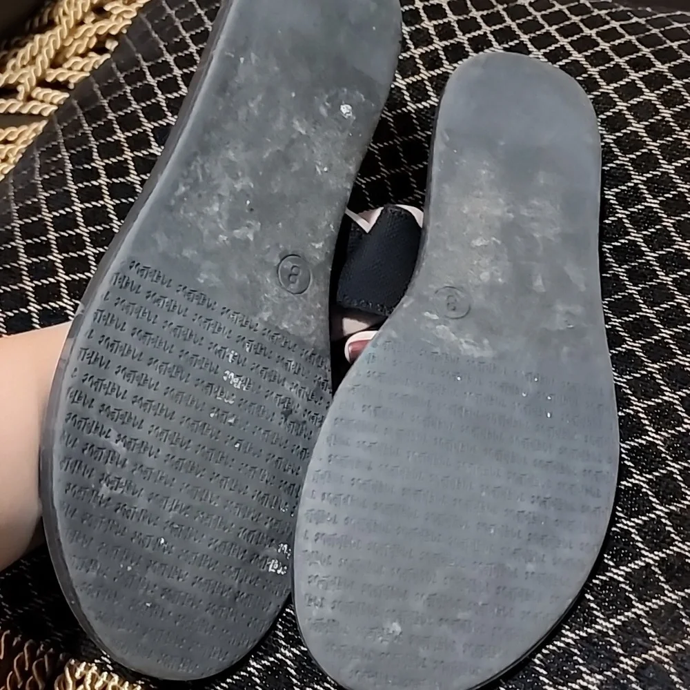 Black and brown double strap sandal - Picture 6 of 7